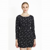 Платье короткое с рисунком