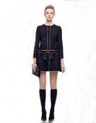 Дизайнерское черное платье с поясом Valentino
