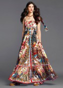 Длинный цветной сарафан Dolce and Gabbana