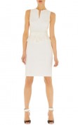 Белое деловое платье с V-образным вырезом Asos