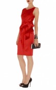 Красное платье-футляр из атласа Asos