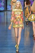 Цветное платье из натурального шелка Dolce and Gabbana