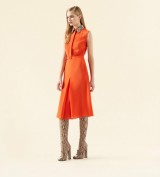 Оранжевое платье из натурального шелка Gucci
