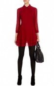 Красное платье из шифона Karen Millen