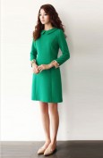 Зеленое платье классического стиля Anne Klein