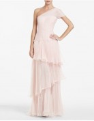 Длинное розовое корсетное платье BCBG MaxAzria