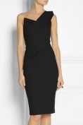 Черное вечернее платье-футляр на молнии Victoria Beckham