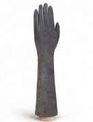 Длинные кожаные женские перчатки (шерсть и кашемир) IS5003 grey (Eleganzza)