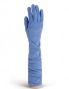 Длинные кожаные женские перчатки подкладка из шелка IS02010 surf (Eleganzza)