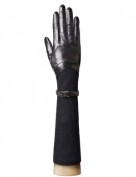 Перчатки длинные зимние подкладка из шелка HP00174 black (Eleganzza)