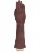 Перчатки длинные зимние подкладка из шелка IS5003 brown (Eleganzza)