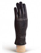 Перчатки кожаные женские подкладка из шелка AND W12FT 180 black (Anyday)