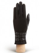 Перчатки женские 100% кашемир 3119w black (Eleganzza)