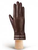 Перчатки женские 100% шерсть HP525 brown/beige (Eleganzza)