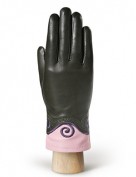 Перчатки женские 100% шерсть IS051 olive/pink (Eleganzza)