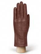 Перчатки женские 100% шерсть IS252L-s d.brown (Eleganzza)