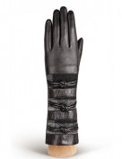 Перчатки женские 100% шерсть IS261 black (Eleganzza)