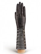 Перчатки женские 100% шерсть IS325 black/grey (Eleganzza)
