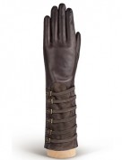 Перчатки женские 100% шерсть IS325 brown/taupe (Eleganzza)