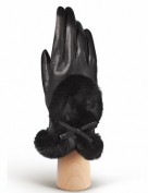 Перчатки женские 100% шерсть IS617 black (Eleganzza)