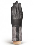 Перчатки женские 100% шерсть IS736 black/grey (Eleganzza)
