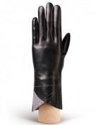 Перчатки женские 100% шерсть IS805 black/l.grey (Eleganzza)