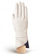 Перчатки женские 100% шерсть IS805 ivory/violetblue (Eleganzza)