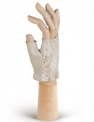 Перчатки женские без пальцев 01001 beige (Eleganzza)