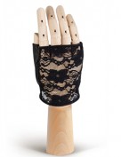 Перчатки женские без пальцев 01001 black (Eleganzza)