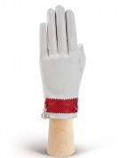 Перчатки женские без пальцев HP290 white/tomat (Eleganzza)