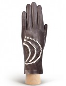 Перчатки женские без пальцев IS391 brown/beige (Eleganzza)