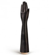 Перчатки женские длинные подкладка из шелка IS0585 black (Eleganzza)