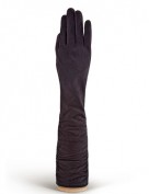 Перчатки женские кожаные (шерсть и кашемир) IS02010 black (Eleganzza)