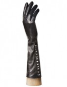 Перчатки женские кожаные подкладка из шелка IS08007 black (Eleganzza)