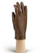 Перчатки женские кожаные утепленные без пальцев IS025w camel (Eleganzza)