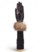 Перчатки женские (шерсть и кашемир) IS01221 black (Eleganzza)