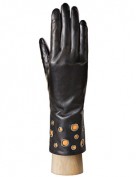 Перчатки женские (шерсть и кашемир) IS0205 black/orange (Eleganzza)