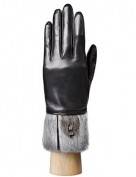 Перчатки женские (шерсть и кашемир) IS03806 black/grey (Eleganzza)
