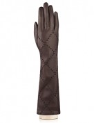 Перчатки женские подкладка из шелка IS02009 d.brown (Eleganzza)