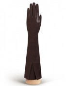 Перчатки женские подкладка из шелка IS02053 d.brown (Eleganzza)