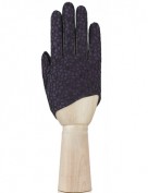 Перчатки женские подкладка из шелка IS02208 black/d.violet (Eleganzza)