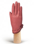 Перчатки женские подкладка из шелка IS02847 clover/merlot (Eleganzza)