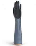 Перчатки женские подкладка из шелка IS08086 grey/d.grey (Eleganzza)