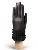Перчатки женские подкладка из шелка IS20990 black (Eleganzza)