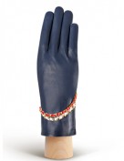 Перчатки женские подкладка из шелка IS293 d.blue (Eleganzza)