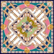 Платок женские шелк 110х110 B04-3151-14 (Eleganzza)