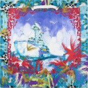 Платок женские шелк 90х90 B04-3163-12 (Eleganzza)