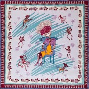 Платок женские шелк 90х90 D03-1129-10 (Eleganzza)