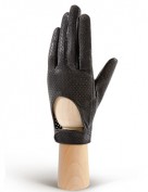 Водительские перчатки кожаные без пальцев IS854 black (Eleganzza)