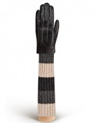 Женские перчатки 100% шерсть HS01100 black (Eleganzza)